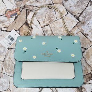 #bagsavenue fast ship purse Remi Daisy Embroidered Chain Crossbody kate spade
